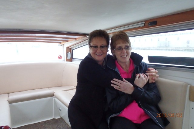 In the water taxi from the airport