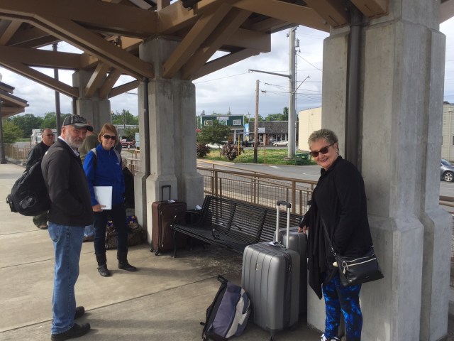 Waiting train station